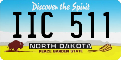 ND license plate IIC511