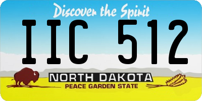 ND license plate IIC512