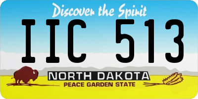 ND license plate IIC513