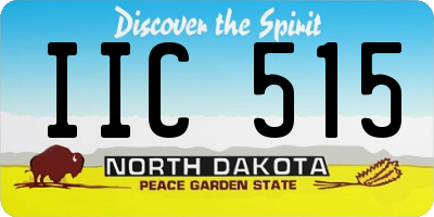 ND license plate IIC515