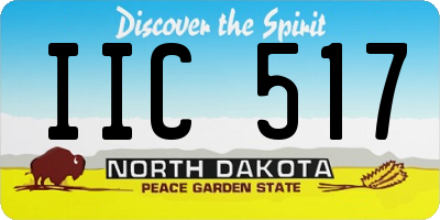 ND license plate IIC517
