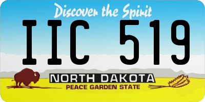 ND license plate IIC519