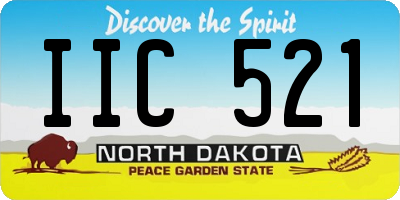 ND license plate IIC521