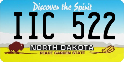 ND license plate IIC522