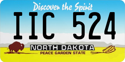 ND license plate IIC524