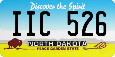 ND license plate IIC526