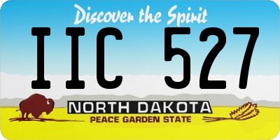 ND license plate IIC527