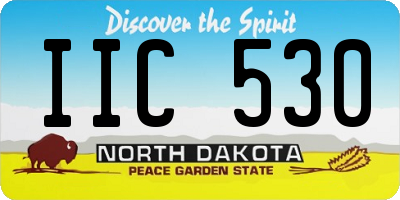 ND license plate IIC530