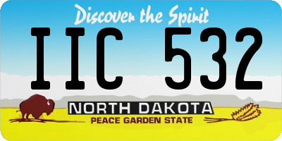 ND license plate IIC532