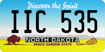 ND license plate IIC535