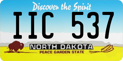 ND license plate IIC537