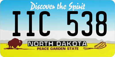 ND license plate IIC538