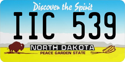 ND license plate IIC539