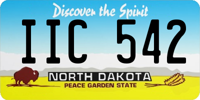 ND license plate IIC542