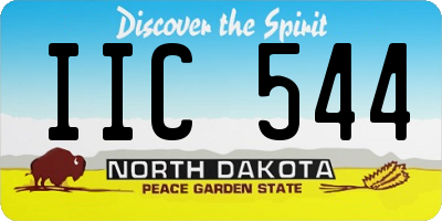 ND license plate IIC544