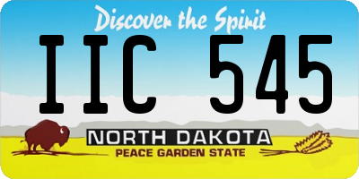 ND license plate IIC545