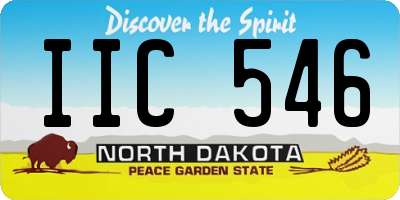 ND license plate IIC546