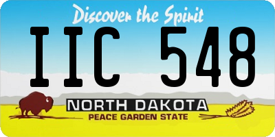 ND license plate IIC548