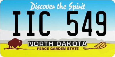 ND license plate IIC549