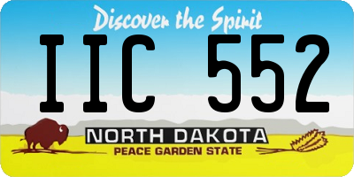 ND license plate IIC552