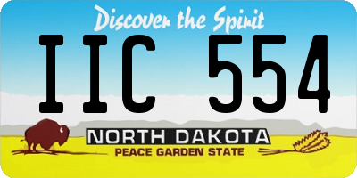 ND license plate IIC554