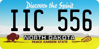 ND license plate IIC556