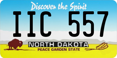 ND license plate IIC557