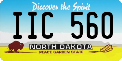 ND license plate IIC560