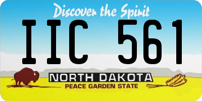 ND license plate IIC561