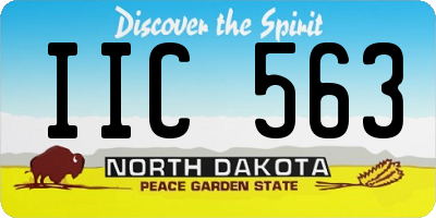 ND license plate IIC563