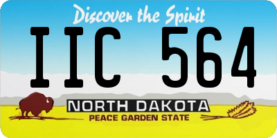 ND license plate IIC564