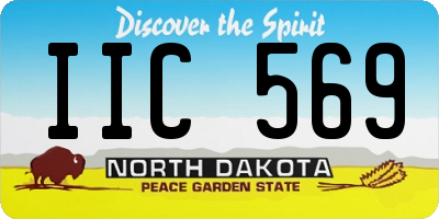 ND license plate IIC569