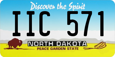 ND license plate IIC571