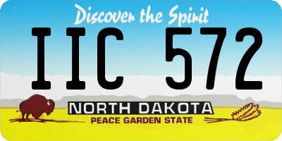 ND license plate IIC572