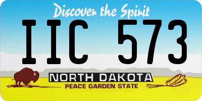 ND license plate IIC573