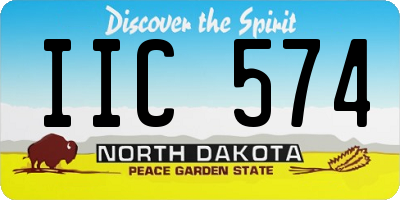 ND license plate IIC574