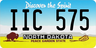ND license plate IIC575