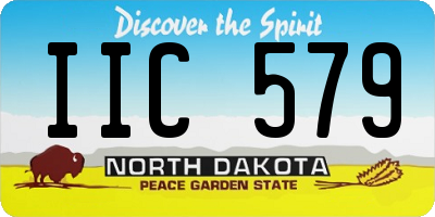 ND license plate IIC579