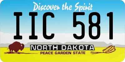 ND license plate IIC581