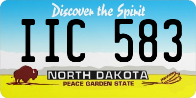 ND license plate IIC583