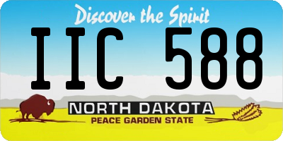 ND license plate IIC588