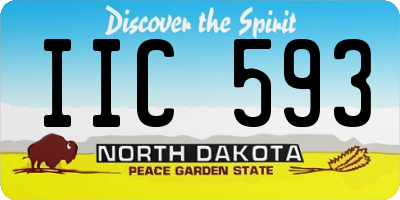 ND license plate IIC593