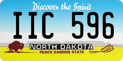 ND license plate IIC596