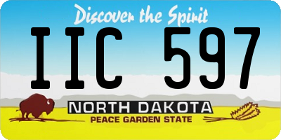 ND license plate IIC597