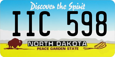 ND license plate IIC598