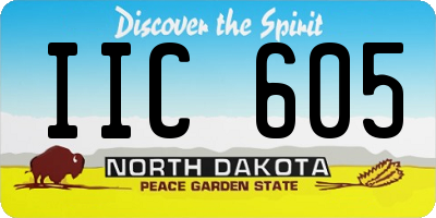 ND license plate IIC605