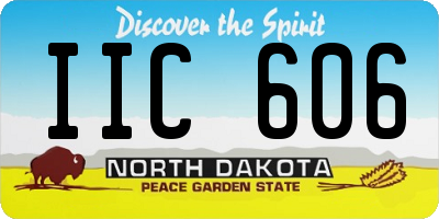 ND license plate IIC606