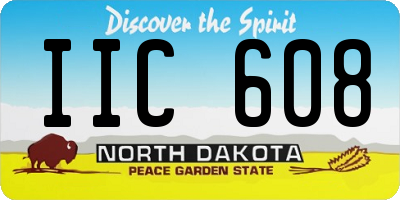 ND license plate IIC608