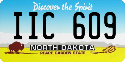 ND license plate IIC609