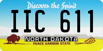 ND license plate IIC611